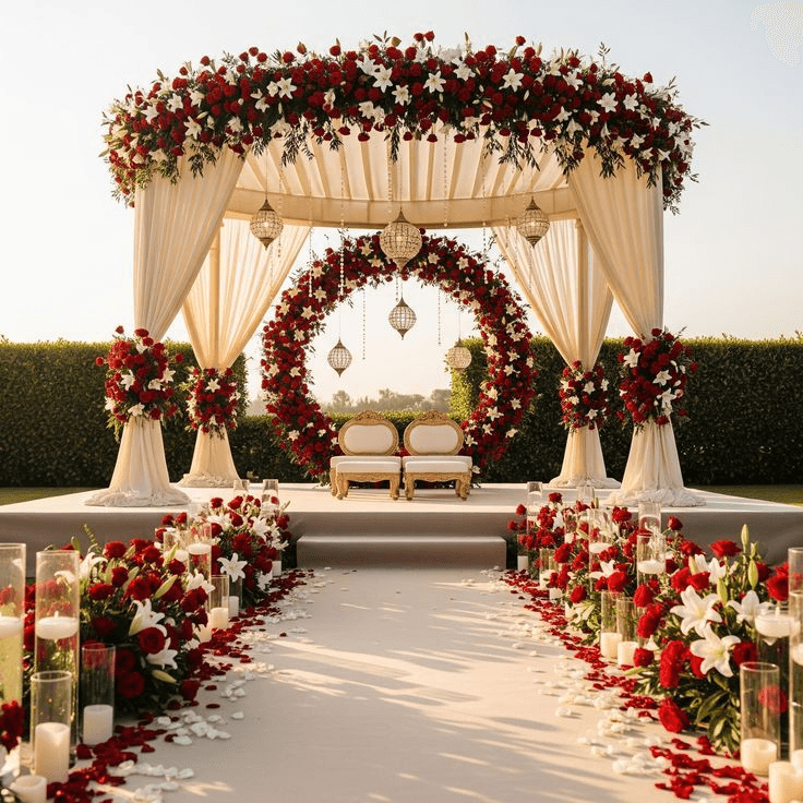 Crystal Glass Mandap Setup
