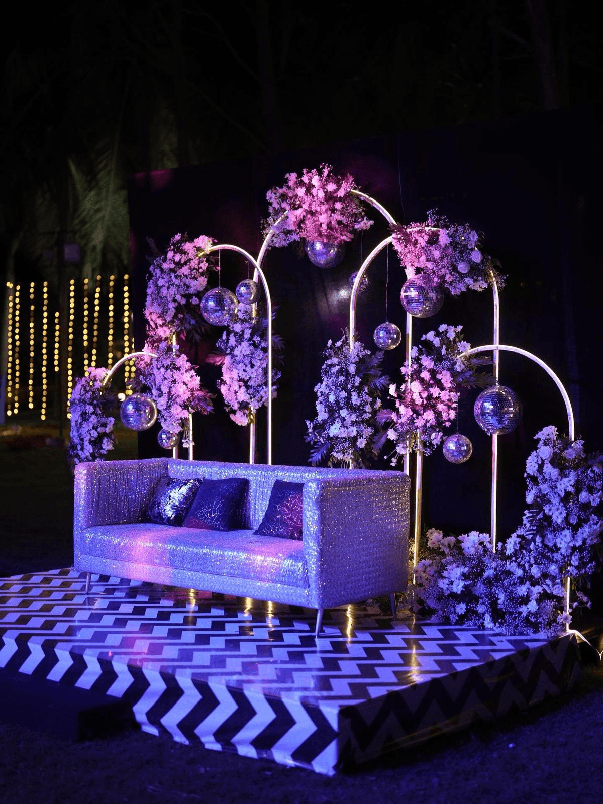 Sangeet Night Neon & Crystal Theme